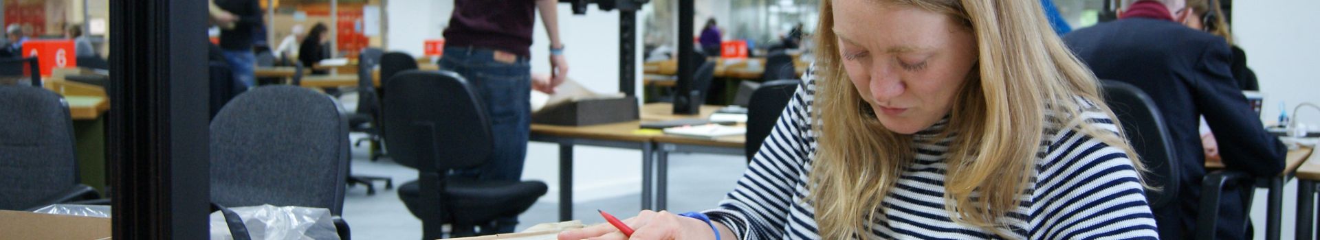 Women researching with book