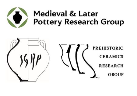 A composite of the logos of pottery research groups.