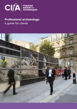 Cover of Professional archaeology: a guide for clients 2015