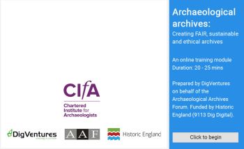 Thumbnail of Archaeological Archives e-learning module