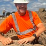 A photograph of Andy Coupe on site